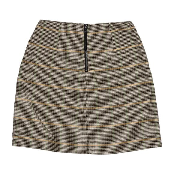 A.L.C. Houndstooth Print Mini Skirt, Size: 00 - Picture 2 of 3